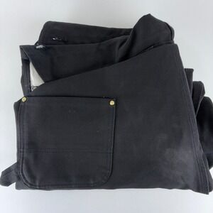 Carhartt Double Knees Duck Bibs‎ Overalls Mens 46x28 R01 BLK Black 5FB NWOT NOS